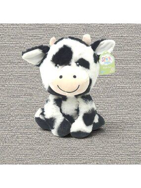 Spark Create Imagine Plush Cow Stuffed Animal Spotted Soft Plushie Nursery Toy